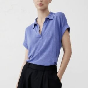 NWT BANANA REPUBLIC FACTORY Linen-Blend Johnny Collar Shirt.